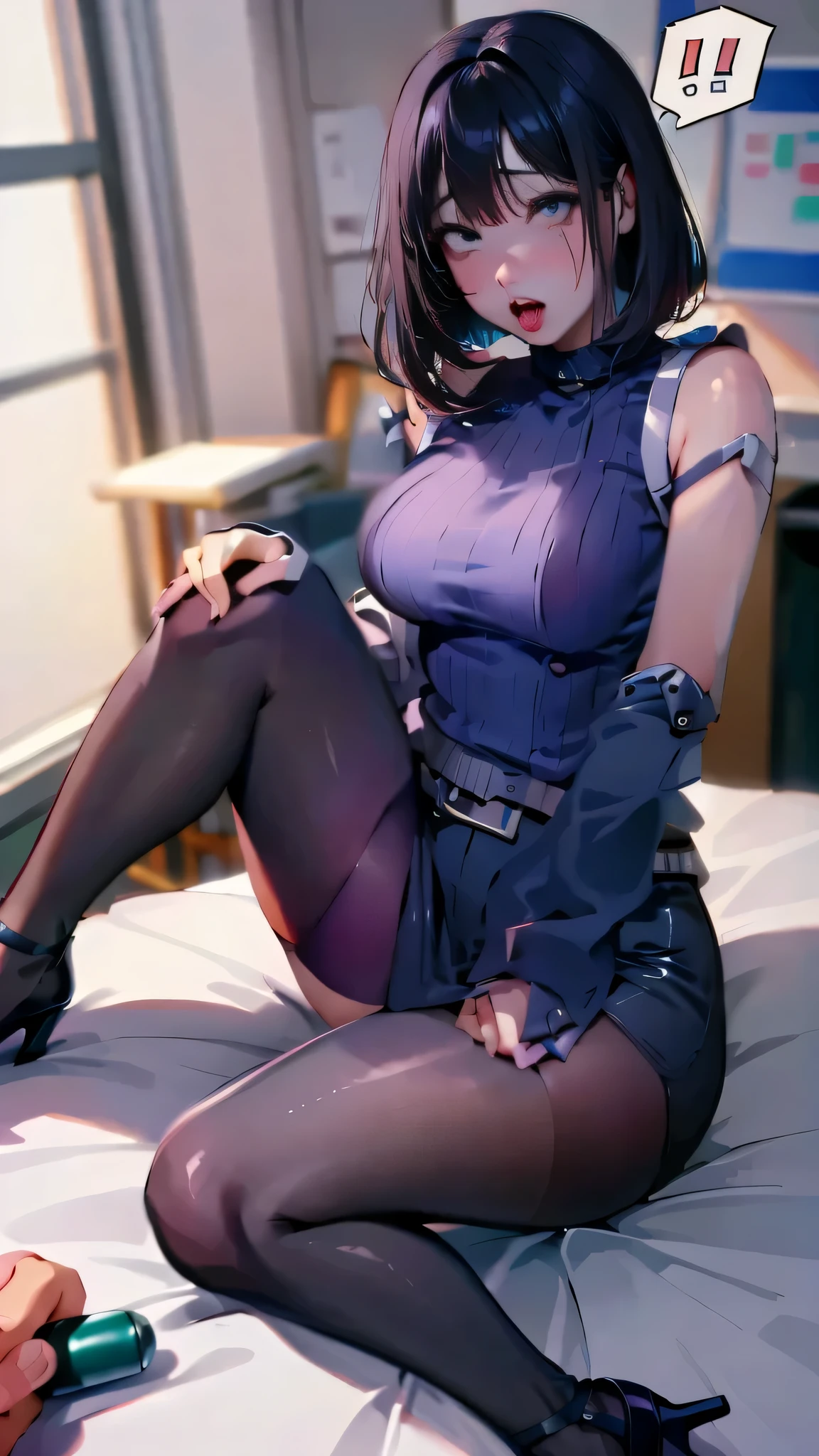 (Highest quality,4K,High resolution,masterpiece:1.2), (Ultra-detailed), (Slender beauty)(Age 27)(thunder:1.3) (Dynamic Art), (looking at the camera) (Dragon Ball Z setting), (The whole body is visible)(Vision:1.8), (Realist,photoRealist,photo-Realist:1.37), (High resolution,High resolution), (Portraiture), (Vibrant colors), (Long legs), (A noticeably elongated face), (Wide range) (Hermosos Fine grain), (Beautifully detailed lips), (Very detailed目と顔), , Bright eyes Dynamic angles and postures, Sweatびっしょり, Sweat,  (Long eyelashes), (Sharp focus), (Physically Based Rendering), (8 heads,Beautiful female warrior), (Mature Woman) (Leg spread), (intense), (expression of intense desire), (Motion Blur), (elegant), (Slim figure:1.3), (Inspired by anime), (Bright light), (Cinema Lighting), (Contrasting colors), (Mysterious atmosphere), (Action-packed scenes), (Unique Look), (impressive), (Reveal costumes), (Exciting),(Deep Eyes),(Fleshy pubic area), (Expressive), (Interesting atmosphere), (Dark blue high socks　Magic Mix Real、(RAW Photos:1.2)、(Realistic:1.4)、The beauty of beautiful details　Laughter、Big Ass、blonde、((I can see your pants))(Panty shot)Earrings　eyelash　Beautiful and detailed、Large file size、Very detailed、High resolution、Transcendental beauty　Highest quality、masterpiece、、(Riders jacket))、Very detailed表現, In detail、Very detailed顔のCinema Lighting、1、positive、((Dynamic pose)))、(Lean back:1.2), (Open Stance))、(From below:1.5), (Under the skirt:1.5), Check Pleated Skirt、Sexy upward glance, (Spread your legs and show me your panties:1.5), (Black see-through panties:1.5), (Low rise:1.5), (Long purple hair:1.5), (Healthy Body:1.5), (High leg tiny panties,,,,,,:1.5), (Looks like see-through panties :1.3), (Pubic hair is visible:1.5), (Browsing Caution:1.5), (Shyness:1.5), (Black long boots:1.5)(Ecstasy:1.5)(orgasm:1.3)