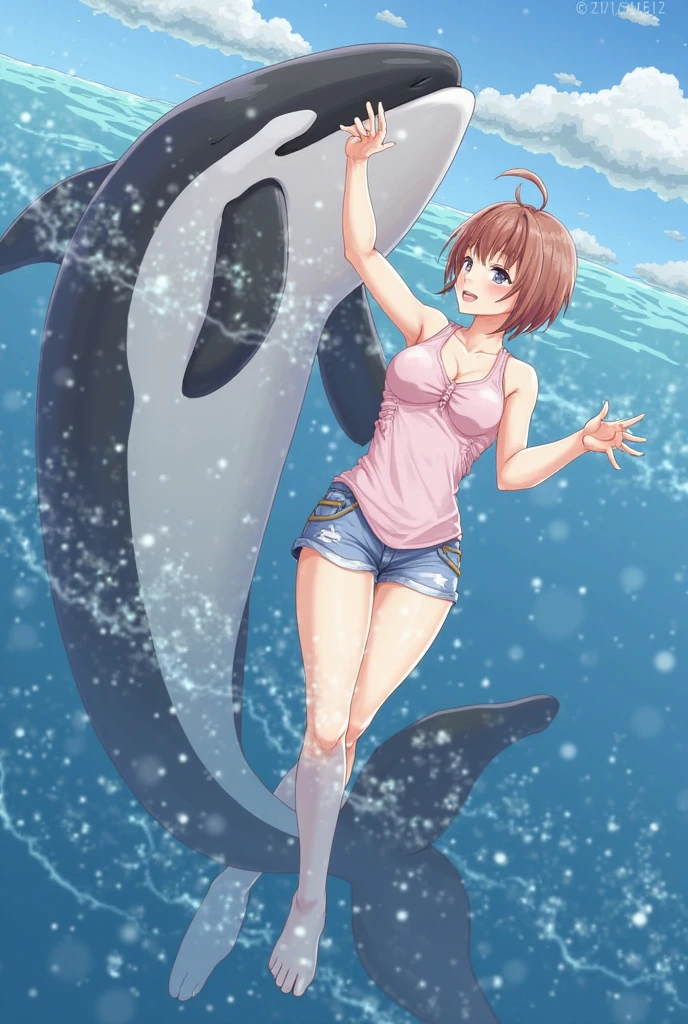 (masterpiece), best quality, expressive eyes, mikoto misaka, tan skin, flat chest, ((small ass)), crying, cross-eyed, beach, ass up, sunny sky, bite marks on ass, (ass bitten by evil shark)