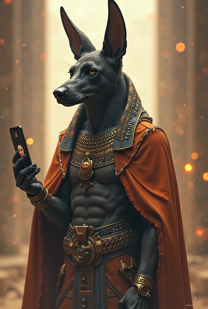 Doberman who likes Slipknot In Slipknot clothes Egyptian god He smokes weed He's crazy