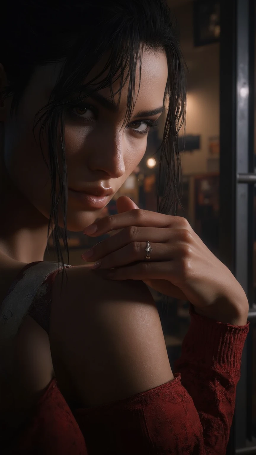 ((Sophie Marceau)), dark forest, brown long hair, big breasts, thick thighs, white panties, pulling panties up, skinny chubby, (((she is brutally hit in the face by a big stick:1.2))), (((hit in cheek))), (((woman body view:1.2))), ((panty))), (((women beaten with sticks))), (((stick deformed by the violent impact:1.2))), (((sweaty skin))), (((assaulted, surrounded by violent skulled men:1.2))), (((close up view))), (((fast hit movement effect:1.2)))