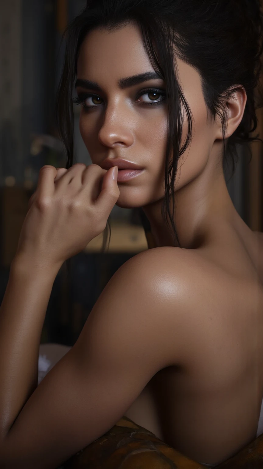 Realistic fotographic portrait of {Cristiano Ronaldo and Georgina Rodriguez, nu, Action {(Naked Fazendo sexo, (Fazendo sexo)}, {Neon lighting))}, pele lisa e suave, Symmetrical face, corpo todo, bunda grande, simetria e boca cheia sensualizando, ideal humano, Lente de 85 mm, f8, fotography, ultra detalhes, Luz natural, backlight, foto, studio lighting