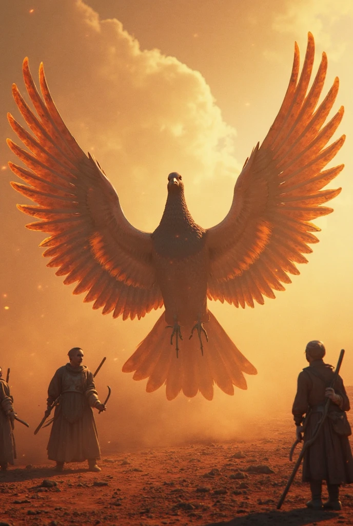Indian ancient war scene, dead bodies and eagle, Sword 