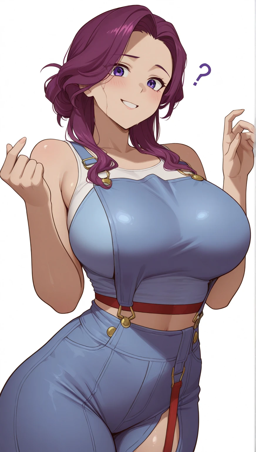 (Showing the whole body of MILF and Goblin), ((masterpiece)),(((Highest quality))),Anatomically correct, A beautiful, curvy Brazilian mature woman, 170cm tall, Masculine, cool, Female Jay, Mother Bride to the Goblin, sexly, 40 years old, Purple Hair, short hair, jagged hairstyle, Beautiful, delicate, long, green eyes, (((A smile with eyes slightly open:1.3))), 赤くthick唇, (((yawn loudly)), (blush, Embarrassed expression:1.3), (A look of pleasure), (Sensual,glamorous,Chubby,thick,Curvy,Saggy breasts, Huge Ass, Big thighs), (Clothes are tight), (camisole:1.2), (Denim mini skirt:1.2), (Vulgar and obscene underwear:1.2), Wearing a lewd collar, He had a lewd tattoo on his ??????, Kiss mark on neck, Sweaty, (Mature woman has her ??????? played with by a goblin shorter than her 1.5),At the front door, Standing with the door open, Cuckold, NTR, Adultery