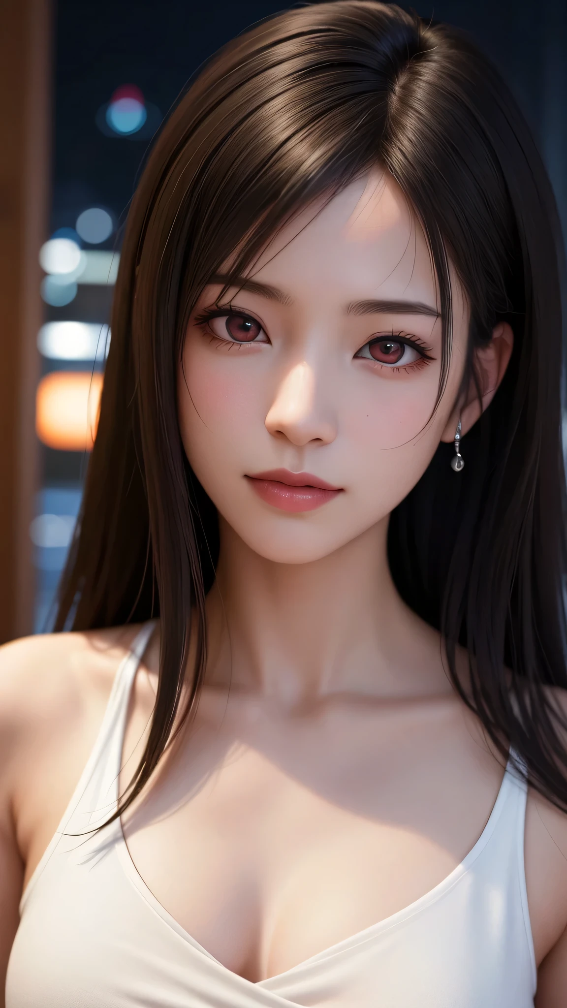 (​masterpiece:1.3), (8K, photorealestic, RAW-Foto, best quality: 1.4), (1 girl), pretty face, (realistic face), (black hair, shorth hair:1.3), lovely Frisur, realistic eyes, lovely, detailled eyes, (realistic skin), nice skin,most absurd, attractive, Ultra high resolution, ultra realist, muito detalhado, golden ratio