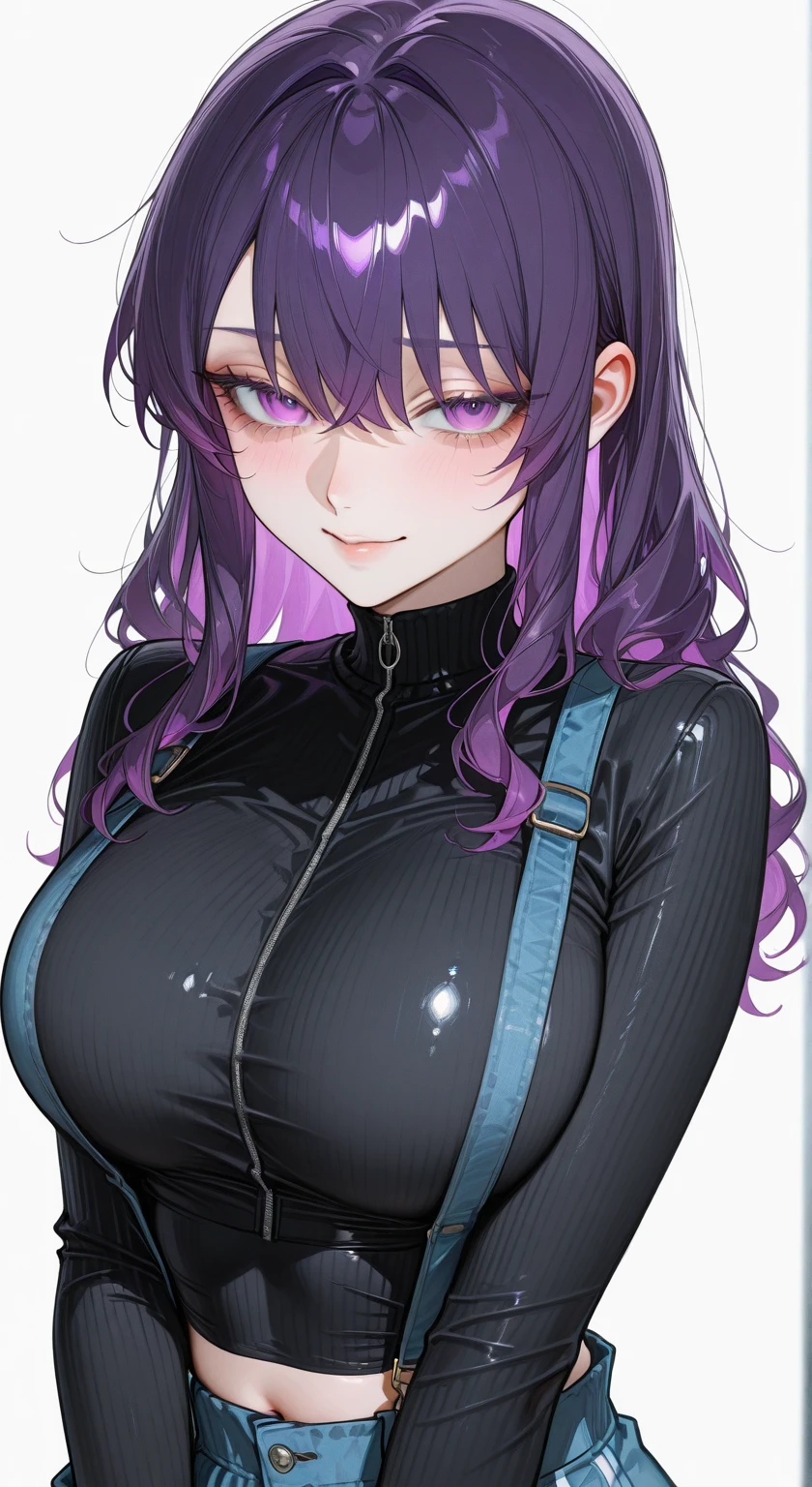 girl, violet hair, standing, deserted city, detailed body, high resolution, best quality intricate details, realistic lighting, , vibrant colors, adventure clothes, detalized body