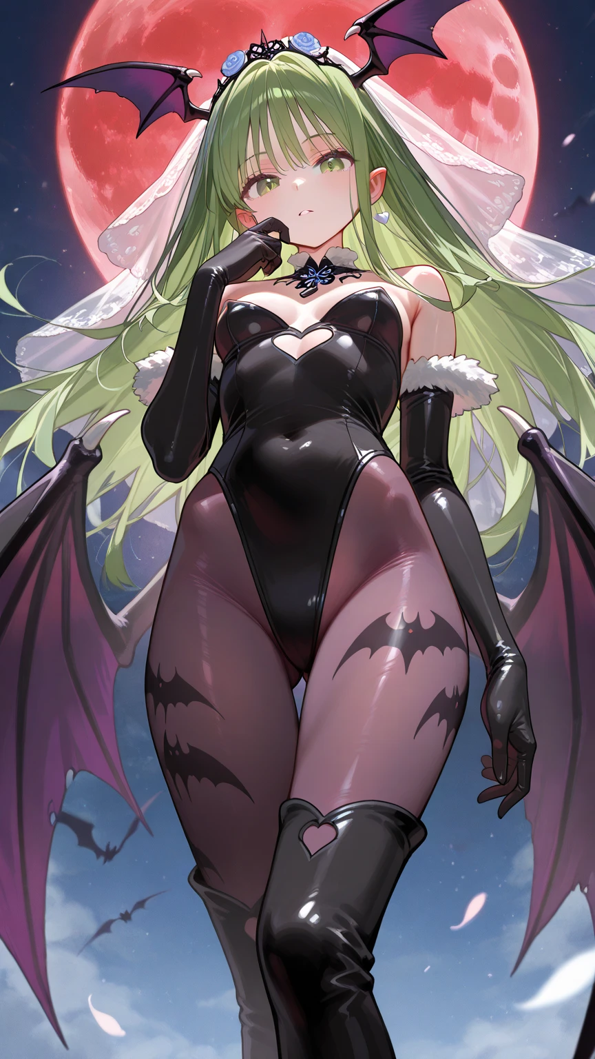 {masterpiece}, {best quality},1girl, green skin, orc girl, fangs, sexy pose