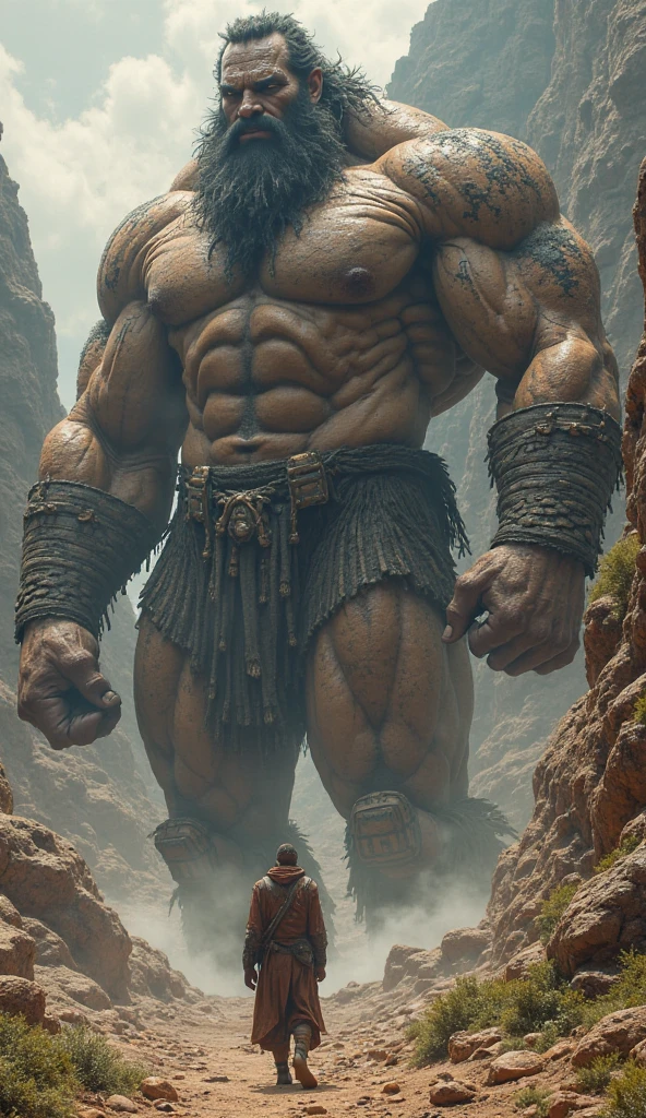 The woman who was as tall as a giant beat everyone and knocked them unconscious and saw her husband who was putting her down and beat him. He would grow really tall and everyone would kneel down. He would become very muscular and skinny and grow really tall and very tall.