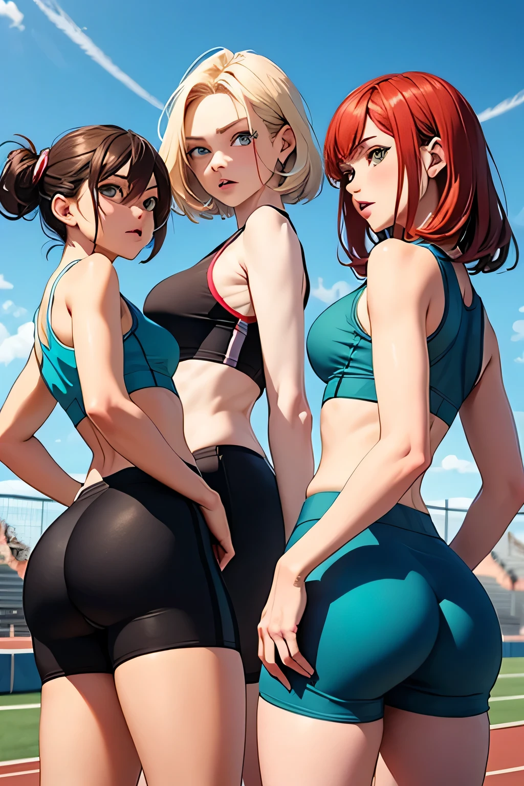 merula, ass focus, sneakers, sport bra, sport panties, ass view, one girl