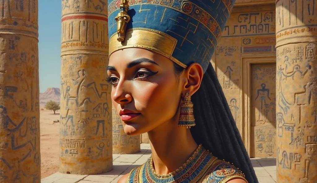 Beautiful photo of the Egyptian queen Nefertiti