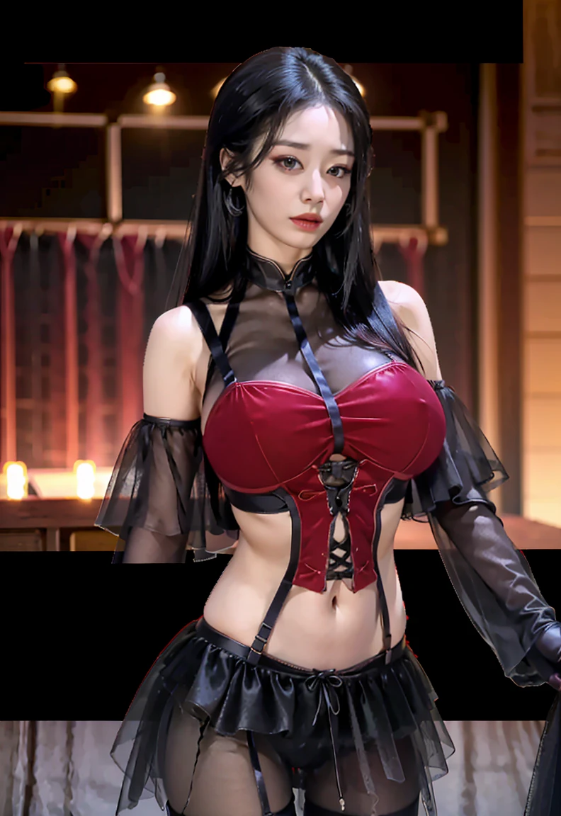 wear glasses、There is a woman in a corset, posing for a photo, Goddess of Japan, verführerisches tifa lockhart Porträt, an oppai cyberpunk, with glasses, biomechanical oppai, tifa lockhart, Anaglyph effect Ayami Kojima, sakimichan hdri, wunderschönes chinesisches voguell, 8k artgerm bokeh, Cinematic bust shot, hyper realistic anime、Photorealsitic、(Highly detailed skins:1.2)、 (Intricate detailing, the picture, pureerosface_v1:0.5), (detailed beautiful delicate face, detailed beautiful delicate eyes, A perfectly proportioned face, hochdetailed skin, detailed skin, best ratio four fingers and one thumb, Arms below the breasts, Tattoo with red shimmer under the belly、Genial Genial, wide hips, smooth midriff, skinny and thin, __vogue__, __balck hair__:1.25)、Digital SLR、 absurderes、1 beautiful devil woman from hell, surreal female portraits by David Hockney and Alphonse Mucha, Portrait of a seductive woman、fantasy art, Chinese doll、Chinese actress、Dungeon、The Dragon、Devil&#39;s Palace、Devil&#39;s torture chamber、the night、Dark Style 、in the dark、(Detailed spooky backgrounds:2), Magik、 1 girl、evil nun、dark necromancer、succubus、The Devil&#39;s Daughter、Umi Shinonome、Bat wings，(((Demon Horns)))、 ((((Giant glasses, otaku glasses, thick glasses, round glasses)))),(((huge tits)))、(Devil&#39;s Tail)、(Red eyes glow:1.6)、red eye machen sehr scharf und detailliert, The eyes are very well made up, ((red eye:1.0)),complicated tattoos, demonic complicated tattoos, Thigh Tattoos, Body tattoos, ​masterpiece、The most beautiful face、a baby face、charming smile、chubby beautiful red lipped seductive body、The devil&#39;s enchanting body、Devil Style、Seductive Black Magic Costume、(((A bright red snake is wrapped around her body)))、The long-balck haired、braids、white balck hair、Ponytail distortion、, Ponytail with a bow tied at the back of the Haa
