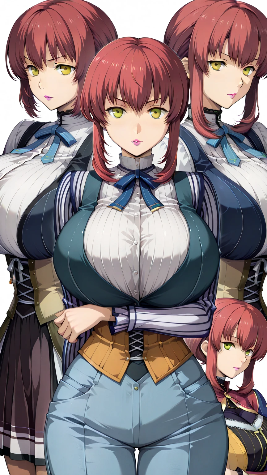 ((nsfw, nude, topless,show off nipple,highest quality,aroused,beautiful busty,beautiful pussy, masterpiece, High resolution)),1girl, solo, Super huge breasts,plump,Whipped thighs,all body, portrait, ahoge, sidelocks, wide sleeves, hair over one eye, ((((Steampunk Maid,)))),(((spread legs,bitch,,bedroom,sensual pose,garter straps,breasts blowjob,looking at viewer,masturbation,huge nipples,pink pussy,stockings,smail,spread pussy,pubic hair))), long sleeve