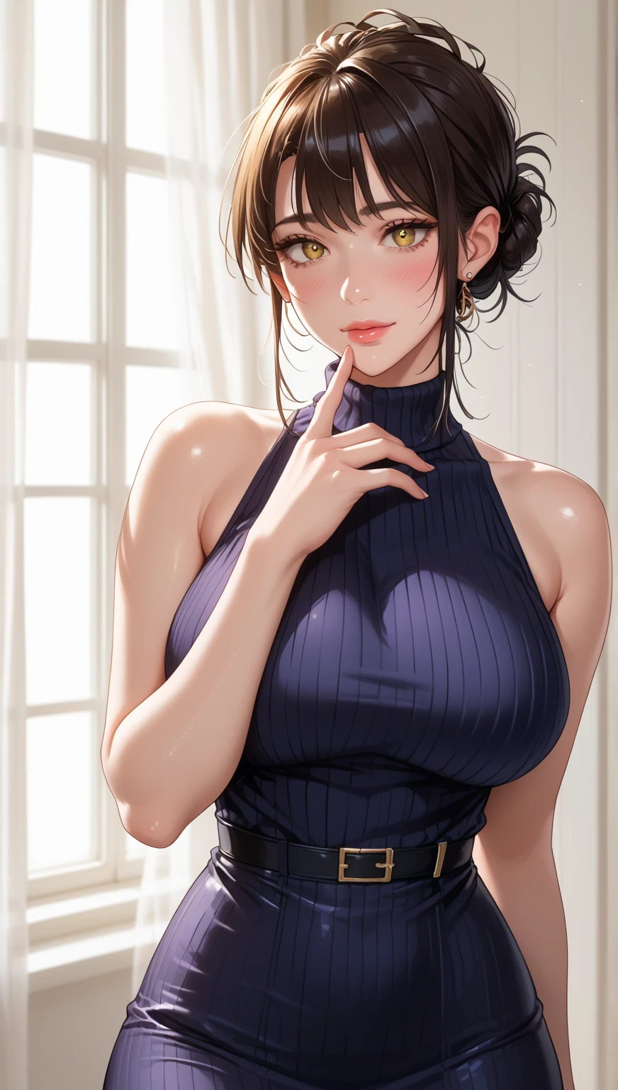 ((Best Quality)), ((masterpiece)), (detailed), 1 girl, off shoulder sweater,