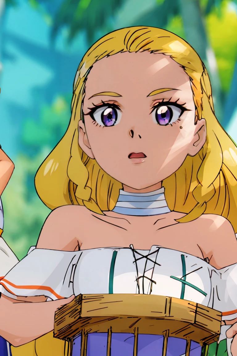 ((Best Quality)), ((Masterpiece)), (((detailed character sheet, frontal view, side view, three quarter view))) white background、whole body、whole bodyイラスト、whole bodyアニメーション、whole bodyリファレンスシート、Long Hair、smile、Cute face、Big Breasts、Long legs、Beautiful feet、8 heads tall、Detailed face、PVC、nami、one piece、stand at attention