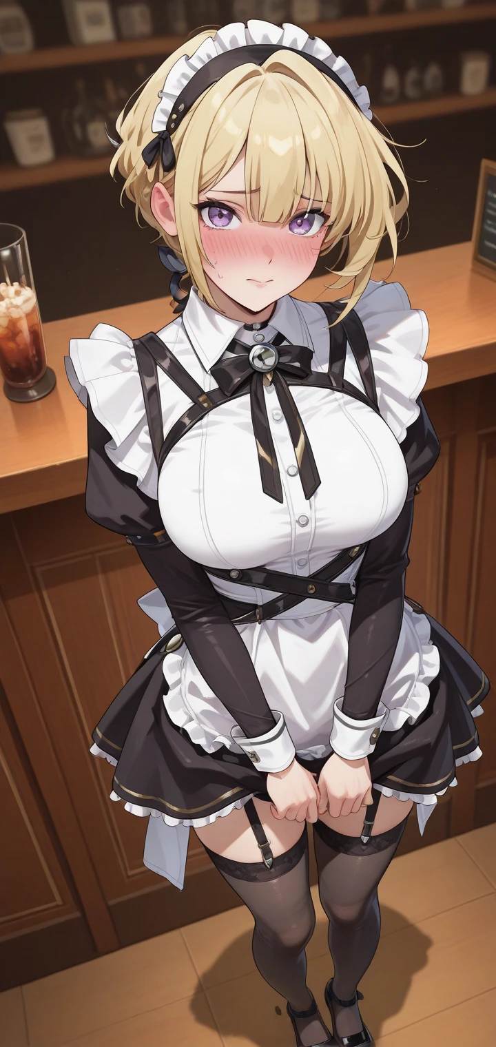 best quality big breasts smile Bodysuit maid