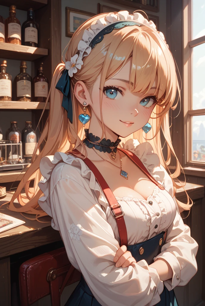 best quality, masterpiece, Ultra-high resolution, Reality, 1 Girl, Off-shoulder, Smile
