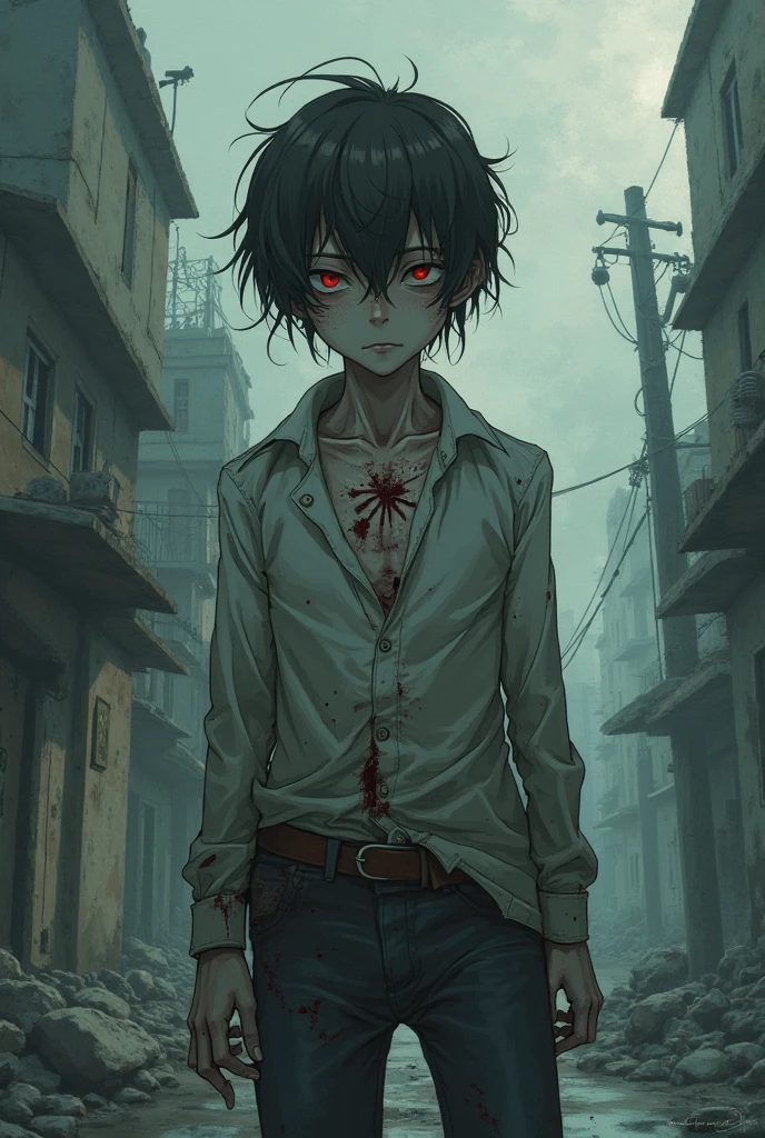 impactful paint of dark anime, a zombie in a graveyard   <lora:Dark_Anime:1.0>,    highly detailed,   8k,   sharp,  professional, clear,   high contrast, high saturated, , vivid deep blacks, crystal clear