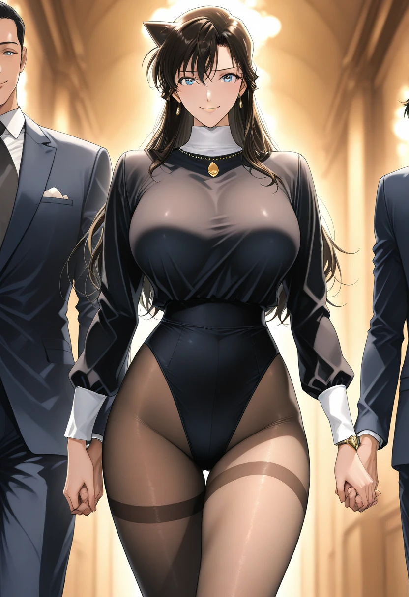(1 young man), (1 asian Mom), (Duet), A mom seduces a young blackman,(strong and naked black man,short pants,muscle body,bodybuilder),(a young mom with big breasts,narrow waist,bare shoulders,(white long skirt dressed, transparent black pantyhose, floral print, naked), European 40 year old milfs and th1 young black man r, best quality:1.4), (Ultra-high resolution:1.2), (8K, RAW photos:1.2), Laurena Lexis, (1 Mom, 1 son), Moms showing off their curves, bend down, Wearing sexy clothes and shorts, and their young son, Clear eyes, A mother and her young son