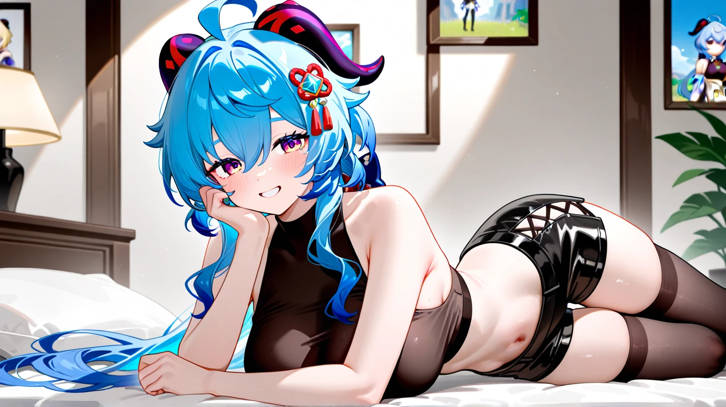 high resolution、high quality、ultra-detailed、8k wallpaper、1 girl in、kawaii、Wearing a shark costume、Kamimei、Melancholy is in the air、lovers、5 fingers, 1girl, Shark costume, girl's room, video game, shark cap, white hair,