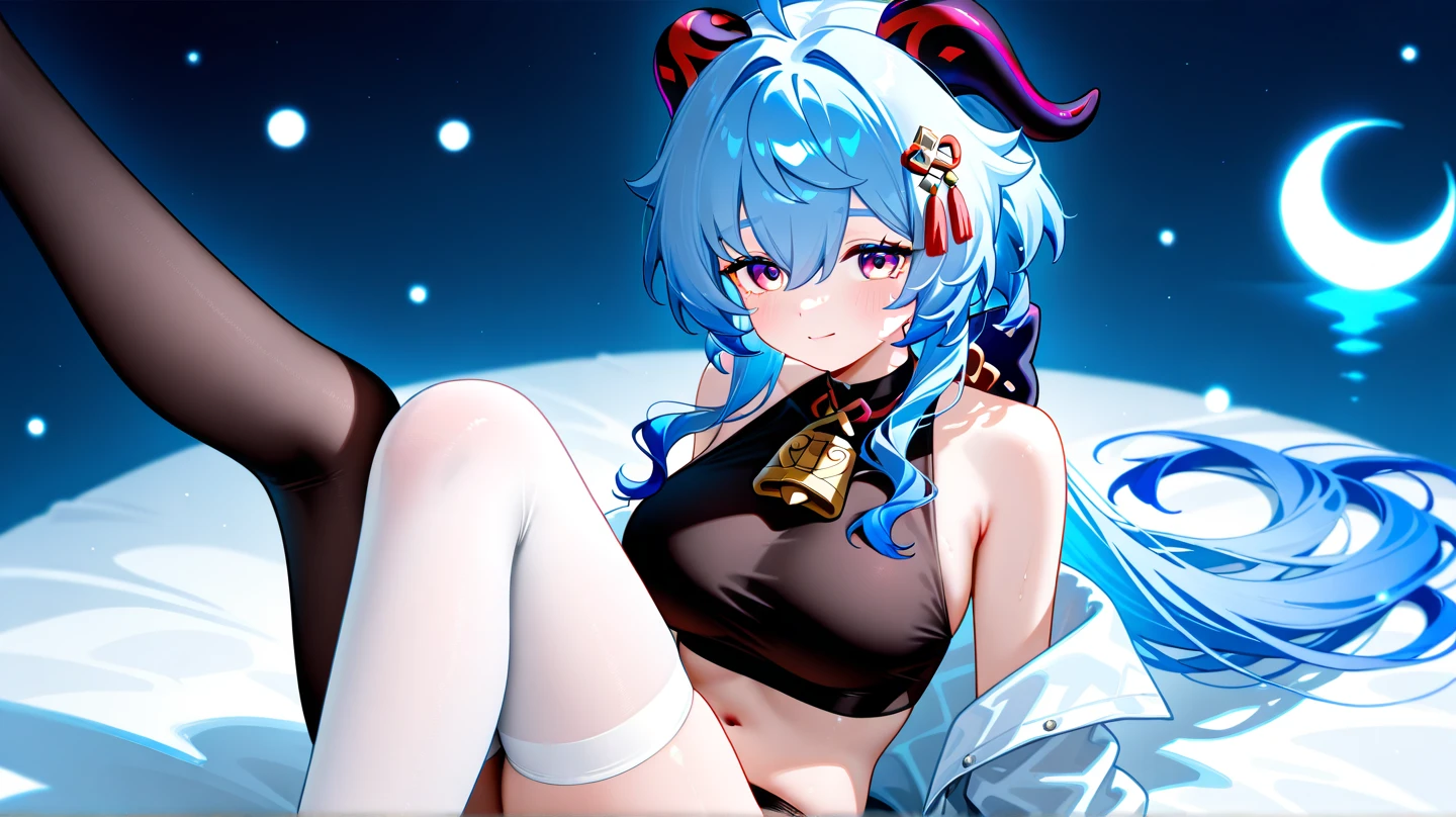 (masterpiece, best quality:1.2),illustration,8k,hd,1girl,solo,large breasts,blue eyes,long hair,avrora (azur lane),hat,pantyhose,black pantyhose,boots,belt,twin braids,braid,fur hat,white footwear,knee boots,white headwear,blush,fur trim,white hair,long sleeves,detached sleeves,bare shoulders,skirt,cleavage,bangs,cross-laced footwear,armpits,lace-up boots,ushanka,black belt,star (symbol),white skirt,ribbon,collarbone,hair between eyes,coat,<lora:Avrora(azur)>,