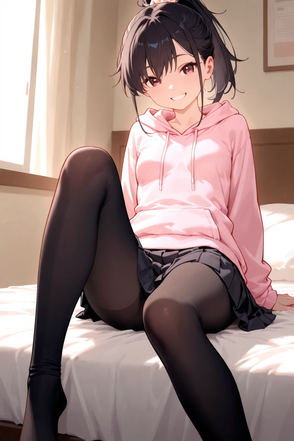 an extremely delicate,
beautiful girl,
break,
8k,
best quality,
masterpiece,
ultra hires,
ultra detailed girl,
super fine illustration,
break,
(sexy pose:1.2),
(looking at viewer),
full body,
dark bedroom,

night,
bloom,
glowing,
rim lighting,
Cinematic Lighting,
moody lighting,
break,
1girl,
solo,
college age,
perfect female body,

sitting on bed,
wariza,
spread legs,
black hair,
short hair,
bangs hairpin,
asymmetrical bangs,


round face,
PaleTurquoise eyes,
sleepy,
(smile:1.2),
(embarrassed, hapiness, blush:1.2),
(steam:1.1),
(wet:0.8),
(trembling:0.8),
(tears:0.8) ,
(drooling:0.7),
(sweat:1.1),
(parted lips:1.3),
(half open eyes),
(feeling weak:1.3),
large breasts,
cat ears

break,

hoodie,
pencil Skirt,
long sleeves,