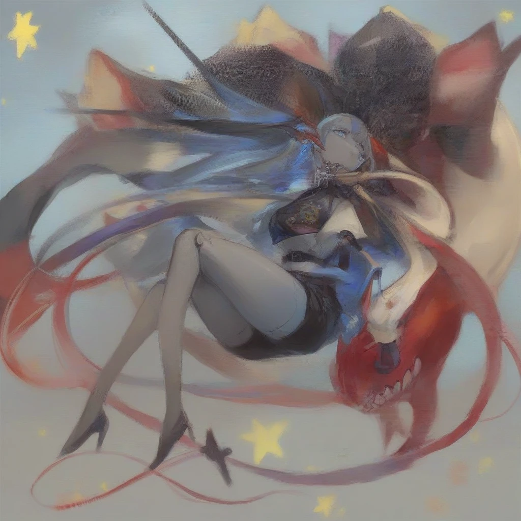 ((tmasterpiece:1.4,Best quality at best))+,(hyper-detailing)+,(Ultra-detailed eyes)+,(winged ears,pointy ears:1.5),
(cute girls),18yr old,(Red pupils:1.15),cabelos preto e longos,White ponytail,Bushy hair(wariza:1.2),pale-skinned,seduct smile,crystal,white bird feathers,Empty eyes
(She wears a conservative black and white kimono,red pattern:1.5),(black colored leggings:1.4)The sleeves are long,Red bird feather headdress,Black clouds and snowy mountains,fragment crystallization ,black fingernails,tear drop,gray cloak,black and white gloves,black long boots,Black veil,Red giant eyes,wine jugs
(bird feathers:1.1),
(dawn light:1.2),
(Thick black and white:1.16),(depth of fields:1.4),Complicated details,color mixing,Detailed route,Excellent,super detailing,The content is very detailed,(hight contrast:1.11),wind,beautidful eyes,messy hair,(best illuminate,Extremely Delicately Beautiful), ((movie light lighting)), (seen from the side:1.3),8k,tmasterpiece,Best quality at best,cinematic Film still from,floating in sky,Intertwined clouds,clouds,bright,cheerfulness,Interesting,gentlesoftlighting,(bauhaus,shape,line engineering,Abstract:1.1)offcial art, Unity 8k Wallpaper, ultra - detailed, Beautiful and beautiful, tmasterpiece, Best quality at best, (dynamic angle:1.4),romantic depth of field exotic_dance,PerfectNwsjMajic,(tmasterpiece,top-quality,Best quality at best,offcial art,Beauty and aesthetics:1.2),The content is very detailed,rich colourful,highest details,has bunny ears, she has bunny ears, she has bunny ears