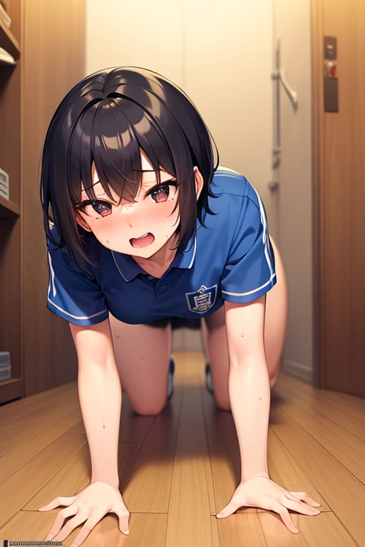 score_9, score_8_up, score_7_up, source_anime, best quality, masterpiece, official art, absurdres, highres, ultra-detailed,waifu2x,Collection: Slice of Life,break,1girl, short hair, spiked hair, blue eyes, bike shorts, purple shirt, (white shirt), fingerless gloves, sweat, (nipple:0.6), very sweat, (wavy mouth:0.5), (yawn:0.3),saliva, blush, gangbang, vaginal sex, clothed sex, rape, intense sex, big penis, (stomach bulge:0.4),twitching penis, pussy, pussy juice, sexual climax, trembling, female orgasm, forced orgasm,intense orgasm, heavy breathing, motion blur, motion lines, cum, creampie, facial, bukkake, sound effects, spoken heart, outdoors, alley, break,(clear line illustration:1.2), super detailed skin,very high resolution, very aesthetic, Best sexual lighting powered by famous artist, 8k,cute picture,beauty illustration,photoshop_(medium),,(Detailed Lighting),best anime 8k konachan wallpaper, pixiv contest winner,
