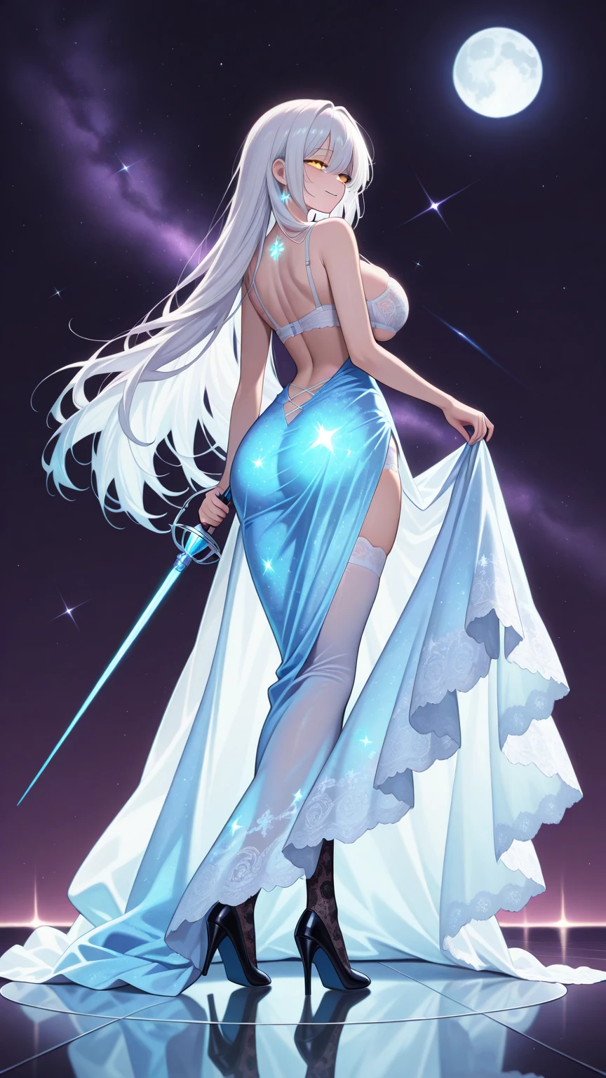Close-up of a woman wearing a white dress and holding a sword, Portrait by Jan J., CGSociety Trends, Fantasy art, Beautiful character drawings, artwork in the style of Gweitz, Gweitz, White Hanfu, Flowing white robes, Full body martial arts, Magnificent and elaborate character art, Amazing character art, beautiful female assassin
