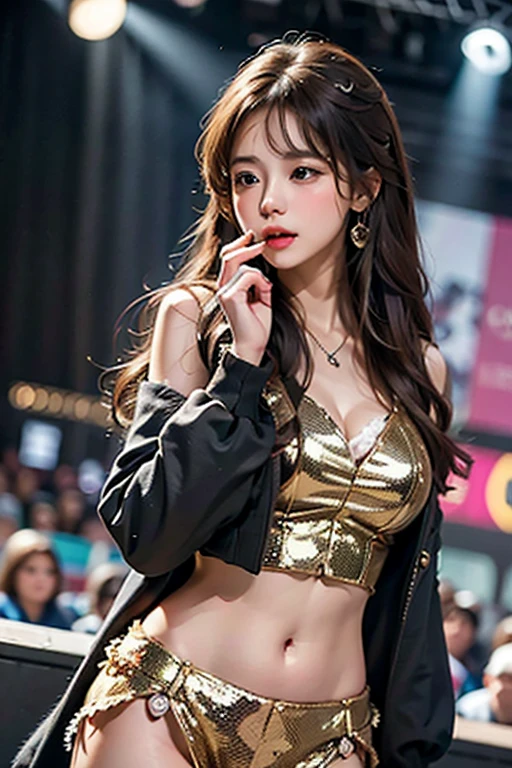 A fantz monster design, Cute robots in space [style-rustmagic]，female robot，Half-human, tmasterpiece，（tmasterpiece，top-quality，best qualityer），1girll， jewely， long whitr hair， Golden hair，Black color hair，Silvery-white hair，Maroon hair， solo， 耳Nipple Ring， ssmile， motorvehicle， choker necklace， sun glasses， looking at viewert， bangle， The Car， a plant， high-waist pants， groundvehicle， Sat down， exteriors， daysies， nedium breasts，Open navel， The shirt， dark skinned female， Colored glasses， longer sleeves， buliding， Dark  skin，， parted lip， hoop earings， circle glasses， floral patterns， choker necklace，grinning smile，a black choker，collars，Laser cloth，Sexy bikini，holy rays，gold foil，Gold leaf art，glitter drawing，Correct anatomy，Detailed face, Detailed eyes，Blindfolds，Cat hat，