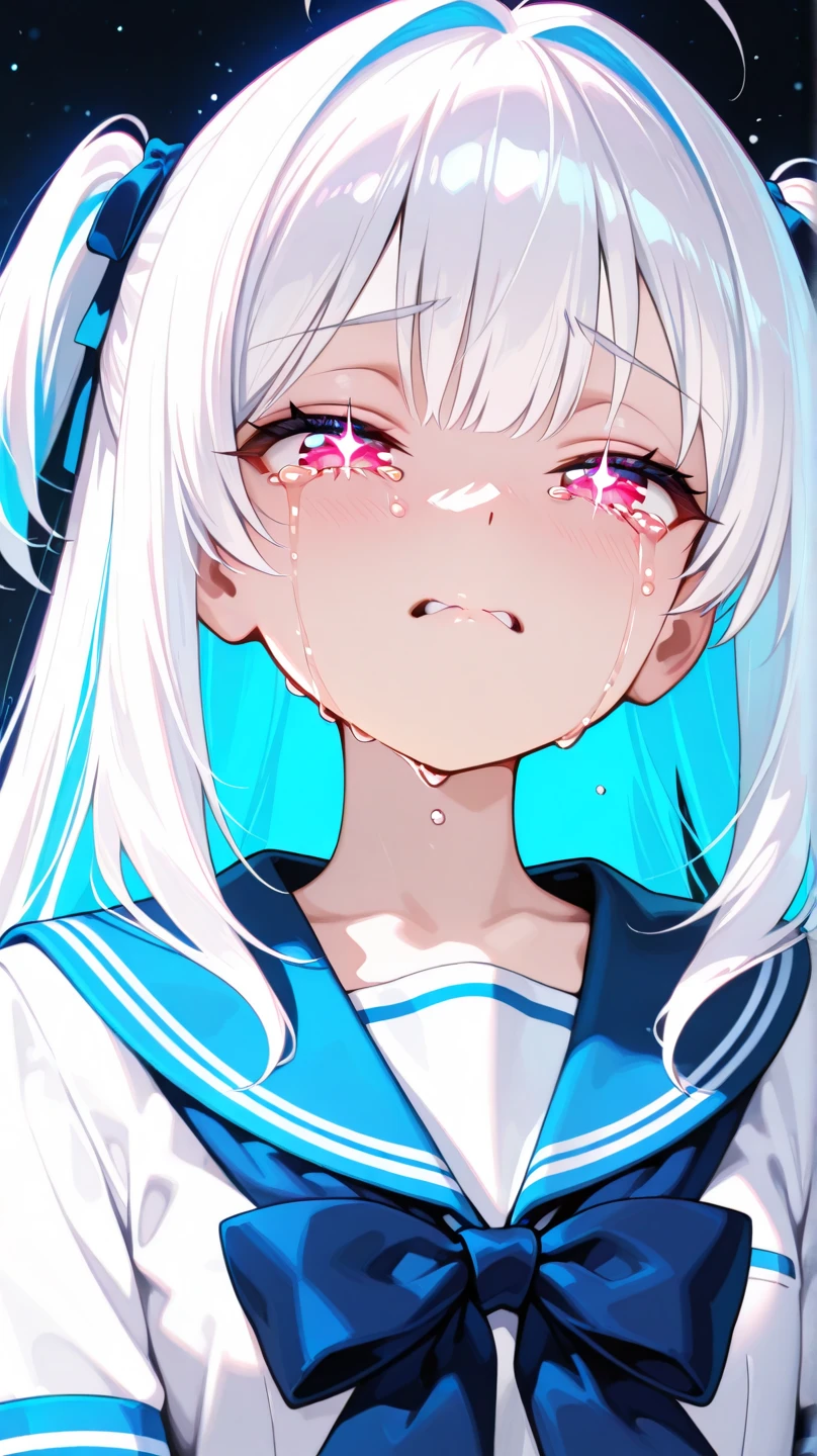 A sense of guilt、Close one eye、Tongue shot、eye shot、Sperm on hair、Massive  on the face、Lots of big dicks、Dick is delicious、Suck dick、Covered in sperm、Sperm in the eye、Semen on the face、Sperm dripping from the mouth、forehead、Girl、Girl、Short、Younger、Lower school year、Baby Face、flat chest、Dynamic Angle、masterpiece、best quality、ultra-detail、School、In the classroom、Displeased、Watery eye、I&#39;m surprised、 on the forehead、be surprised
