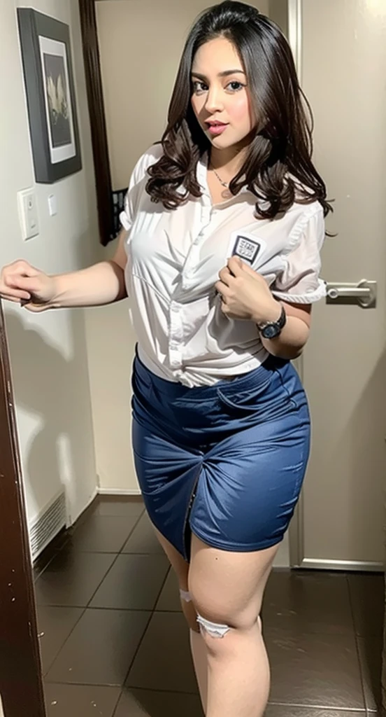 1girl, (Indonesian_high_school), ground camera angle, detailed face, little smile, detailed eyes, beautiful face, zoom out, large plump breasts, detailed skin, looking at the camera lens, perfect light, (8k, RAW photo, best quality, masterpiece: 1.36), (realistic, realistic: 1), ultra-high resolution, photorealistic, ultra high resolution, solo, realistic face, (detailed face), seductive pose , black hair Color, clean armpit, six pack belly, large breasts, full body angle, 18 years young woman, perfect thighs, semi-thick thighs, muscular thick arms, sitting, legs up, wearing hot short skirt, wearing shirt, asian goddess, long hair, straight hairstyle, muscular belly, thick muscular hips, curvy body, tall body, normal fingers, hands behind body