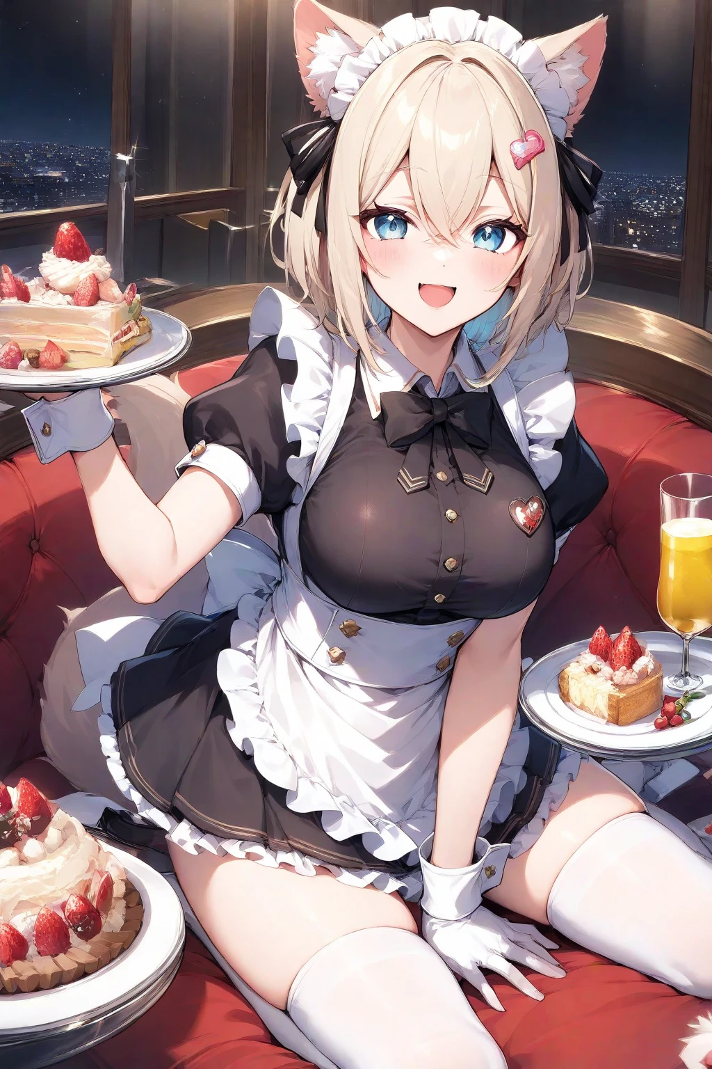 chisato nishikigi, short hair, bangs, Blonde, (Red eyes:1.5), hair ribbon, One side up, Bobcut,happy smile, smile, Open your mouth,(Bunny girl:1.5),(レッドPlayboy Bunny:1.0),Black pantyhose,Stiletto heels,
Playboy Bunny, Bunny ears, smile, Cowboy Shot, casino, Poker Chips, Indoor tray,Walking,whole bodyがイラストに入るように,
break indoors, casino,
break looking at viewer, whole body,
break (masterpiece:1.2), Highest quality, High resolution, unity 8k wallpaper, (figure:0.8), (Beautiful attention to detail:1.6), Highly detailed face, Perfect lighting, Highly detailed CG, (Perfect hands, Perfect Anatomy),