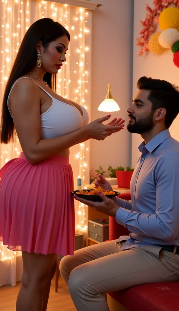 A very dominant woman force-fed her boyfriend until he became fat. The man was tied up and fed until his stomach was soft and big, every roll of fat was clearly visible.and her make him 400 pound,she tied up her boyfriend and force-feed him with fatty food