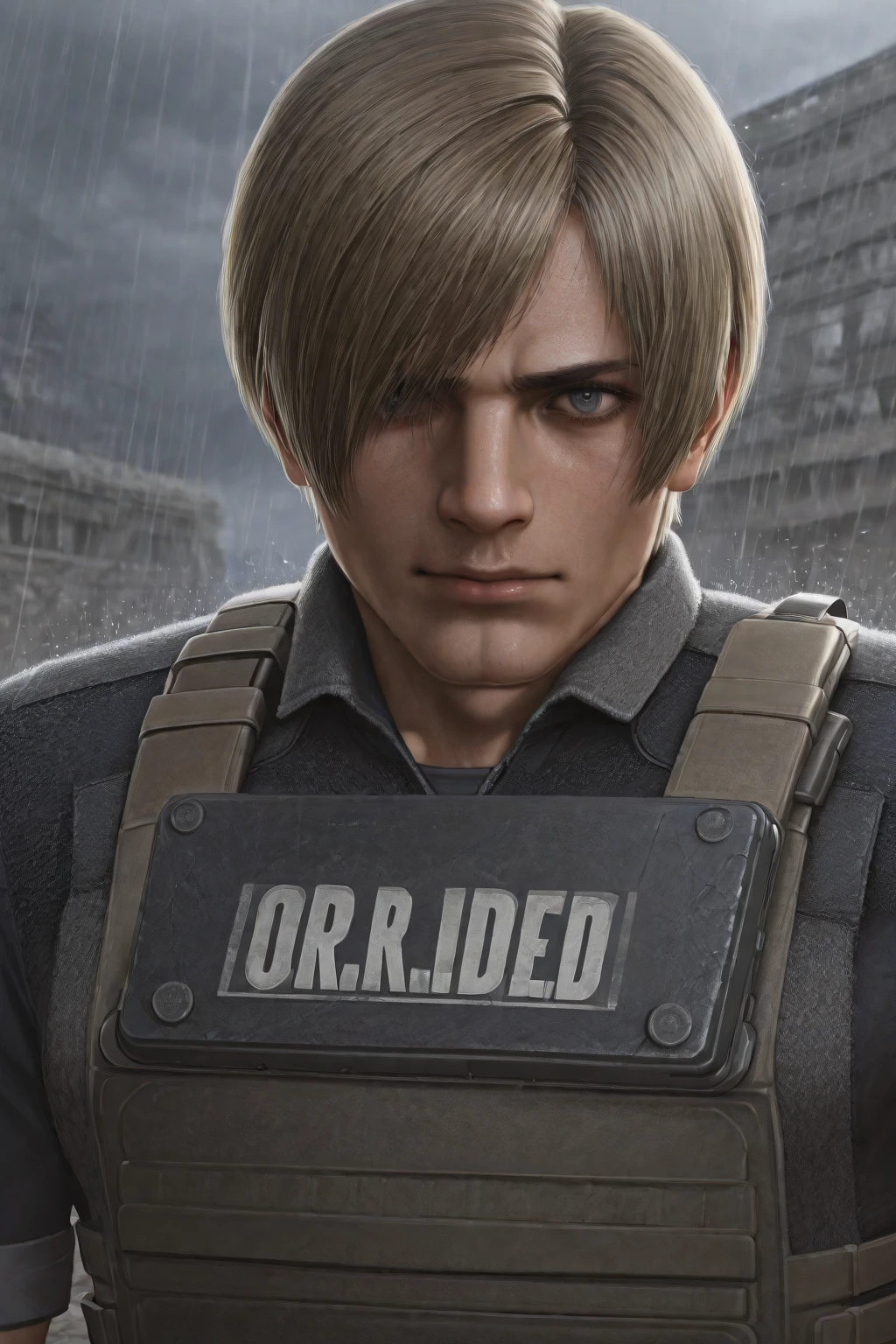 <lora:dreamlookai_lora_db_bb89d853_ckp_9966b693_step_3000_Wesker:1>, wesker, ((Albert Wesker)), high quality, upper body, detailed face, zoom out, anime, best quality, highres, wall, masterpiece, perfect eyes, perfect face, whole body, 4k, 8k, absurd resolution, cinematic lights, intricate detail, detailed hands, detailed eyes, animation, illustration, OverallDetail, chest, waist, legs, resident evil 5, looking at viewer, high definition, sharp focus, deep shadow, scenery, depth of field, ((blonde hair)), (man), strong jawline, square face, glowing eyes, <lora:slit-pupils:0.8> (snake pupils), (red glowing pupils), (glowing eyes), (without glasses), (boy), (blood splash on face), (blood splatter on cheek), (blood spatter on face), ((blood stains)), ((blood stains on face)), serious, cold stare, ((blood stains everywhere)), ((blood spurts)), (blood drip), ((a lot of blood)), (black bulletproof vest), (blue shirt), (short sleeves), (blood flood), (blood everywhere), dungeon, combat stance, (man stained with blood), (face stained with blood),