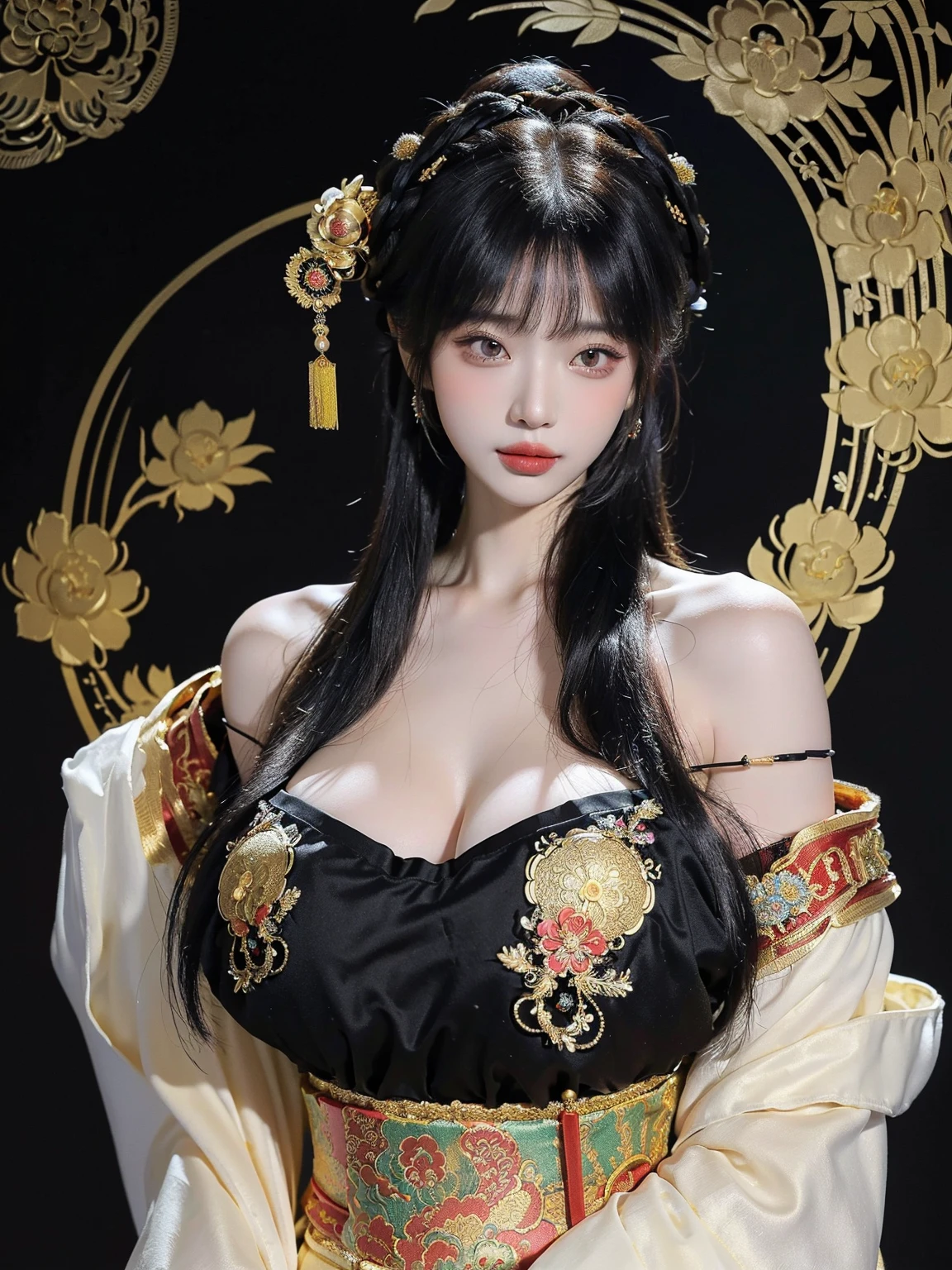 (heavy breasts)、top-quality、masterpiece、超A high resolution、(Blue Dragon Armor)、(((metals製))),(((Colossal tits)))、(((Detailed white micro bikini))),(Wearing a beautiful crown made of jewels),(Photorealsitic:1.4)、Raw photo、女の子1人、(((Random hair))、(((Take different poses)))、glowy skin、(((black chinese dragon)))、Intricate and ornate hair ornaments、(Looks like a gorgeous jewelry necklace)、(A person who sees with calm and goddess-like eyes)Happiness:1.2)、(metal bikini background)).((Beautiful coral and sea background))、Precipitous cliffs、(ruins background)、((super realistic details))、portlate、globalillumination、(sexypose)、Shadow、octan render、8K、Colossal tits、Raw skin exposed in the cleavage、metals、Details of complex ornaments、Japan details、highly intricate detail、Realistic light、CG Society Trenlow Eyes、Eyes shining towards the camera、Toostock、(veils)、(((Heavy Big))),Shining eyes shine、Armpit、