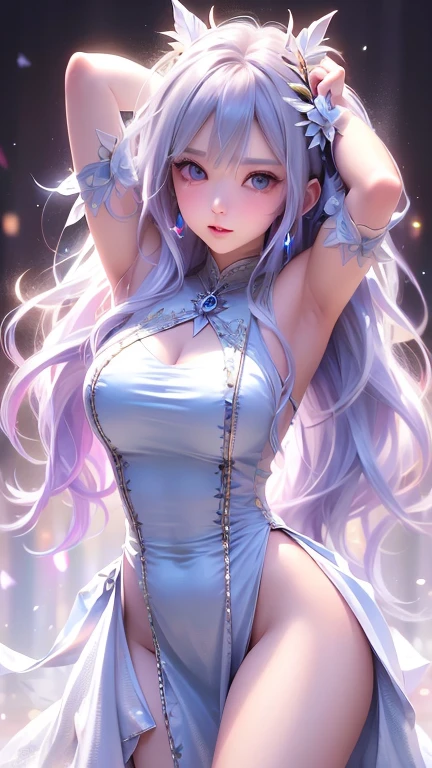 Close-up of a woman arranging flowers in a vase, With flowers, Magazine Photos, Written by Ayami Kojima, Official artwork, Shin Jinyoung, Surrounded by frozen flowers, by Nie Tian, Dilraba Dilmurat, Jaeyoung Nam, Synthwave, Hwang Seong, mackenzie foy, by Zhang Han, Park Jimin, By Jin Nong