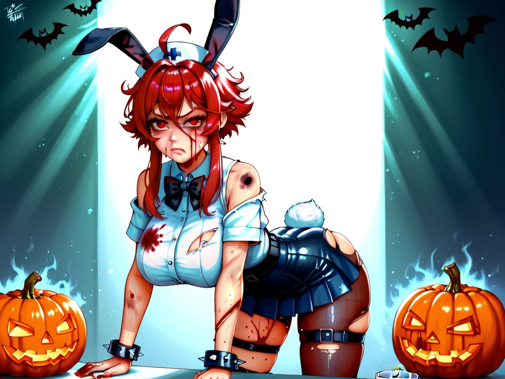 lying 、Vampire、Halloween、Sex in a Western-style building、Frankenstein、Bat、Pumpkin、Both eyes open、Hardcore、Nipples、Deepthroat、Blowjob、Big dick、Pussy、Covered in semen、Girl、Girl、Short、Younger、Lower school year、Baby Face、flat chest、looks fun、smile、Dynamic Angle、masterpiece、best quality、ultra-detail、Clothing、Open clothes、witch、zombie、吸Blood鬼、clown、Prisoner、Police、Sister、Blood、Sweat、night
