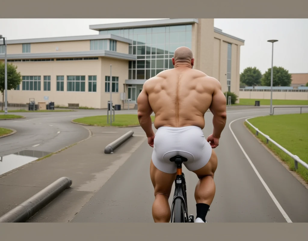 completely looking like a monstruous fat sweaty bloated pig with his golden piercing ring on his slout , full body view, a huge over-muscular excessively bodybuilded white blond guy with undercut haircut, white lycra shorts, in his white sweaty socks, no shoes, his incredibly heavy monstruous bulge swells the white lycra disproportionately, and over-inflated pecs that are four times bigger than his head, crying, terrified, wet of sweat, crawling sprawled out in the mire in a pile of rotting rank stinky garbage, helpless, cannot getting up once fallen, his head looking incredibly ridiculously tiny with his huge piercing golden ring on his snout , showing off his white socked feet, shoeless, view from above, hi res, large view on ountryside background