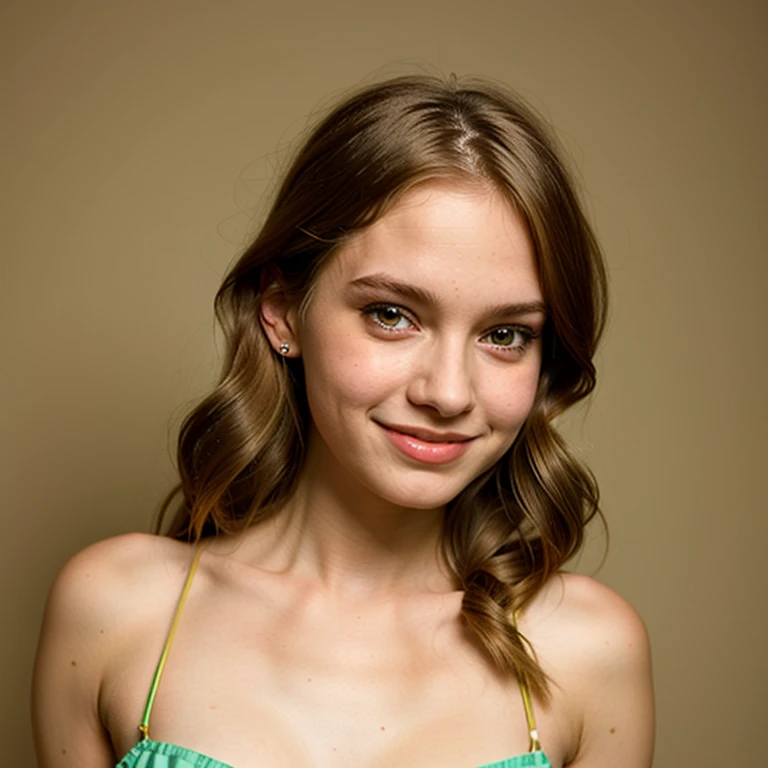 a caucasian woman, perfect face, ((amateur, candid)), RAW, 8K, UHD, upper body, close up, <lora:anna_chlumsky:1>, [smiling]