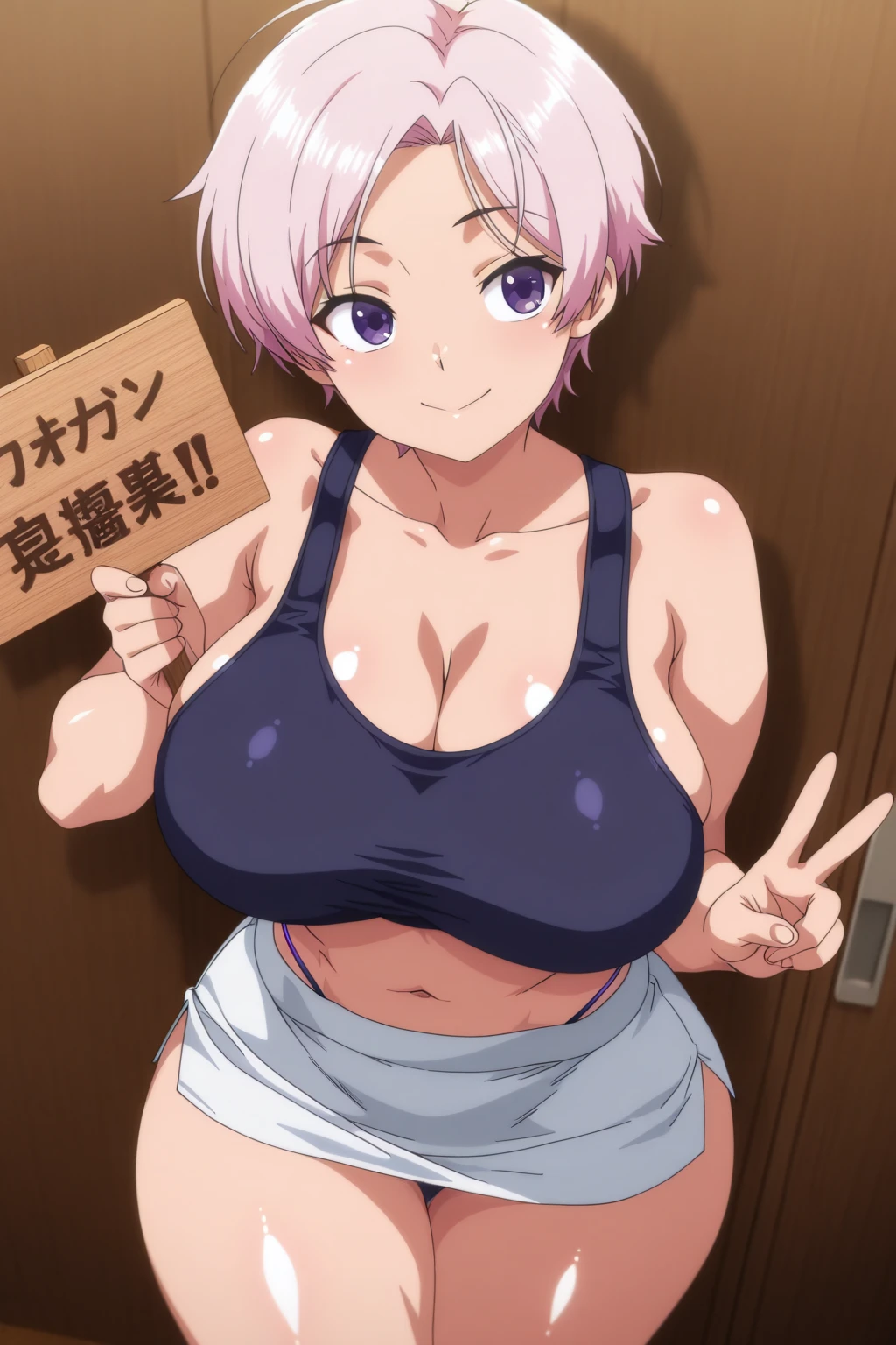 Ultra-detailed illustrations、Ultra-precise expression、masterpiece、Highest quality、ultra High resolution、High resolution、Hiromitsu Takeda Style、White background、Simple Background、One girl、Man using a stethoscope、Bald man、Fat man、Mash Kyrielight、light purple hair、short hair、hair over one eyes、((Completely naked、whole body))、Purple eyes、Vulgar expression、smile、Open your mouth、blush、Large Breasts、Big Breasts、Erect nipples、Choker of Hearts、White Breath、Sweat、pubic hair、Pussy juice、Glowing Skin、shiny skin、Front angle、View your viewers、