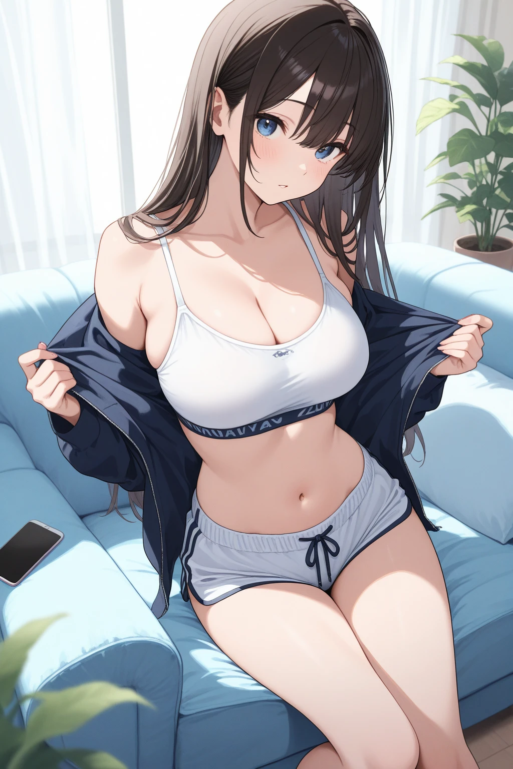 Beautiful 18 year old girl with brown hair, sexy gamer, sorprendida de ver a un joven masculino por ayudar la. 