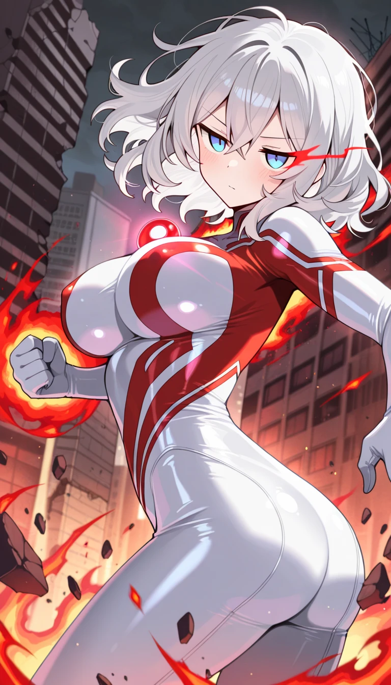 Lewd Female Ultraman、To be caught by a monster