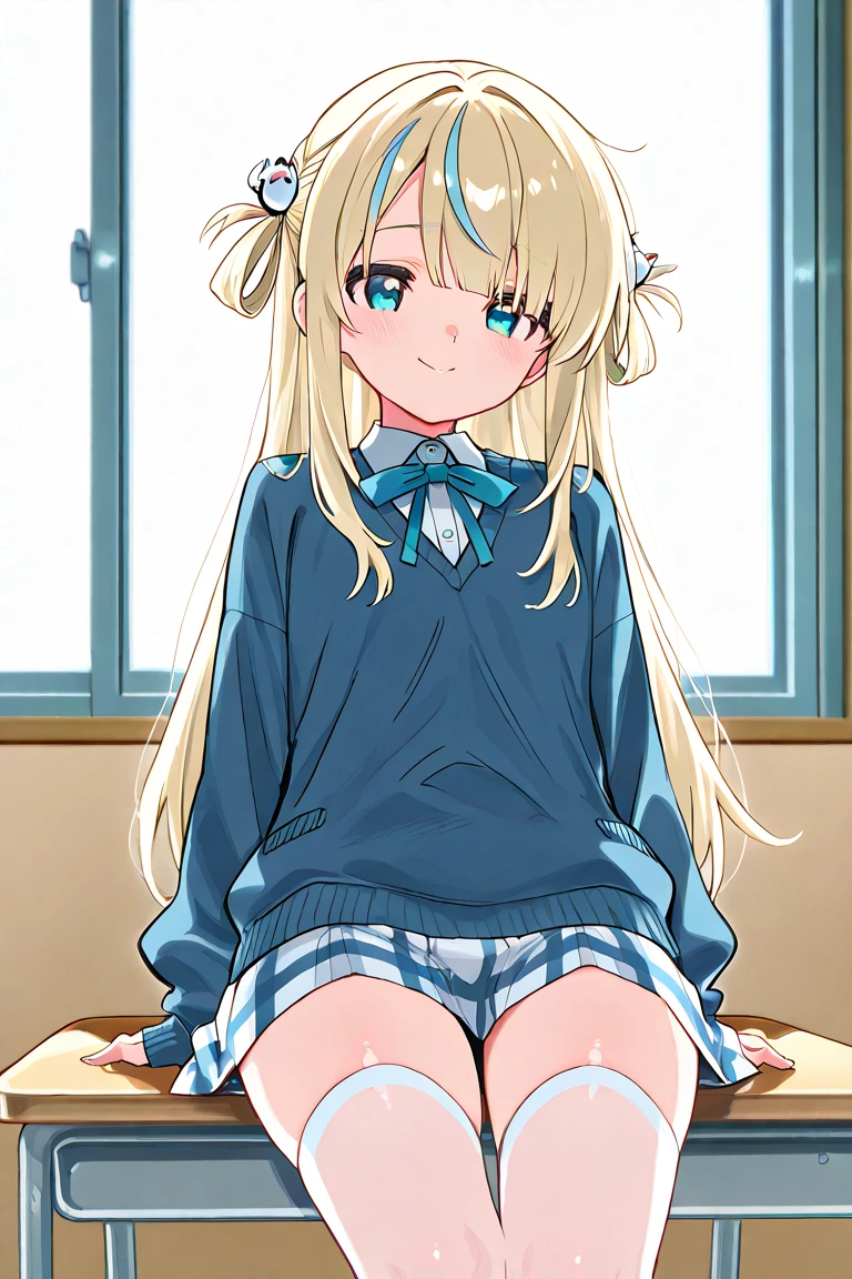 smile, :3, Highest quality、Blue Uniform、Primary school students、skirt open、Long wide skirt、cute、No pants、blush、Sex、Watery eye、Sex、Creampie、spring、Drooling pulls a thread、Semen overflow、Cum String、A lot of semen、Penis insertion、Violent Rape、Trembling、Wet、Anime H、Anime Images, Sexual intercourse cross section