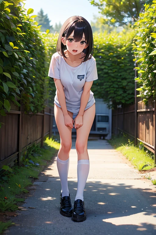 nsfw, pov, (1girl, 1boy), (men and women stand side by side), breasts, thighhighs, navel, sweat, smile, skindentation, white thighhighs, collarbone, looking at viewer, cowboy shot, bangs, look at each other, thighs, blush, medium breasts, lace choker, collar,
bbmegumi, short hair, medium breasts,medium breasts ,naked ,topless ,pussy, vagina, (love juice, pussy juice), nipples ,go commando, braless, naked woman, claw pose,
detailed eyes, Perfect features, condom, BREAK,
(masterpeace, best quality, good quality:1.4), masterpeace, intricate details, hetero, faceless male, solo focus,boy sandwich,closely