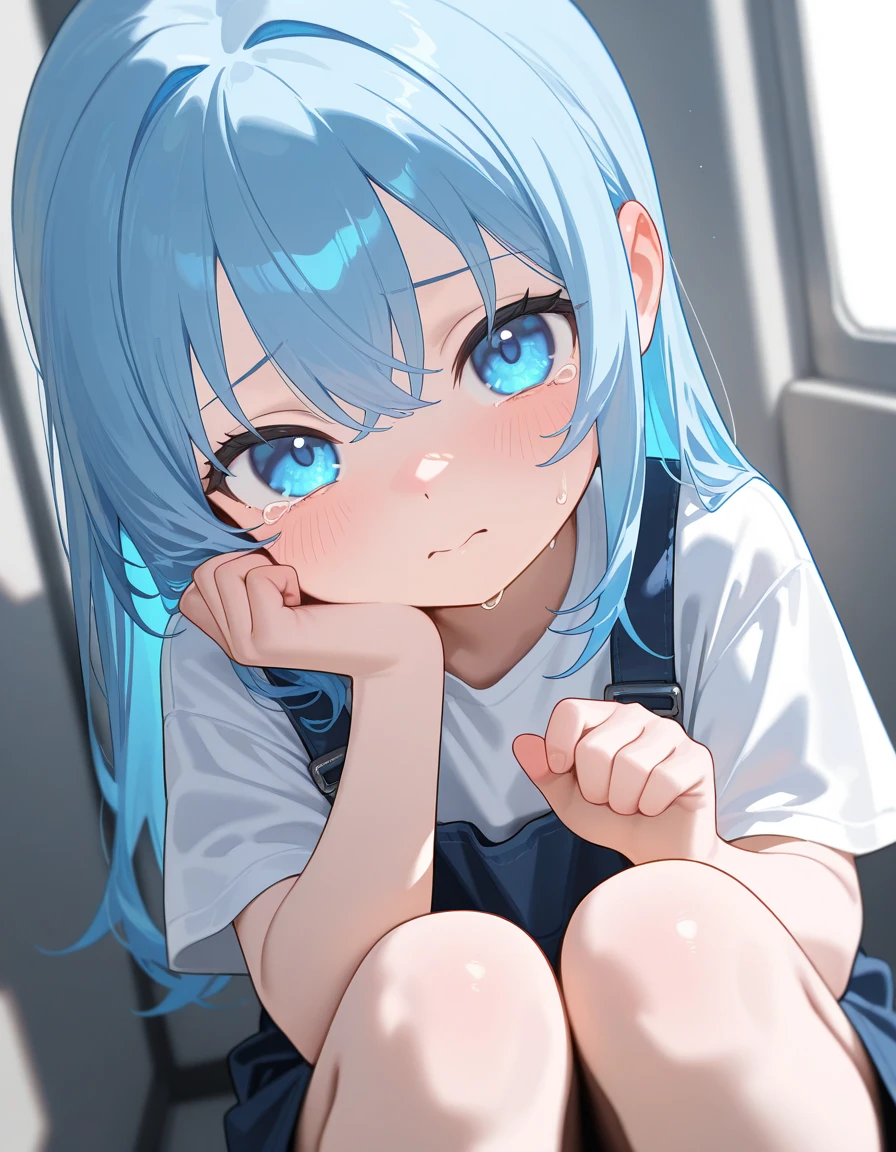 best quality, amazing quality, very aesthetic, absurdres, 1girl, arona (blue archive), blue archive, blue eyes, black bikini, (artist official art:1.5), (realistic face), (glare, scared, skirt, lift, pussy, show), (cowboy shot), spread pussy, pussy juice, (concept art:1.3), from above, toilet, sit, expressive eyes, perfect face, 4k, extremely detailed anime illustration, extremely detailed eyes, enhanced details, perfect anatomy, light rays, photo background, extremely delicate body, smooth skin, feminine expression, black background, cristal clear eyes, beautiful face,