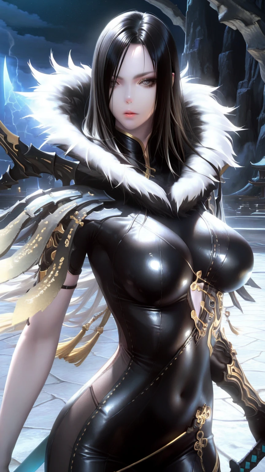 Lord of beasts, woman, druid themed otherworldly entity, fur, feathers, scales, eyes, huge antlers on the head, white void as the face, (wispy tendrils:1.2), small animal skulls throughout its body, (cloak of leaves :1.2), shadowy arms, long tail, (huge breasts:1.2), (busty), (deep cleavage), (breasts bulging:1.3), (cameltoe:1.2).