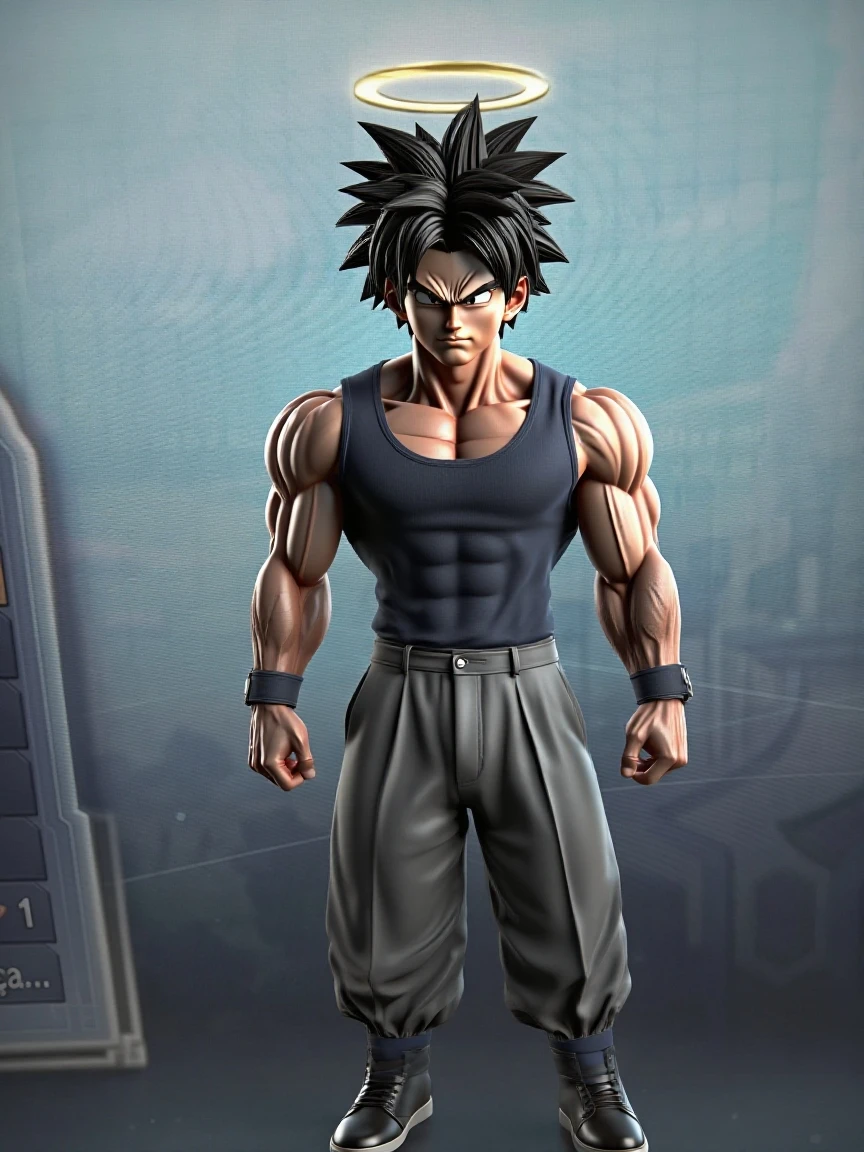 Vegita, super saiyan, exquisite hair, arm depiction, white hair , blue body hair on rib cage, exquisite shoes, eye depiction, exquisite long hair, popmart blind box, clay texture, stepping on the land, black and white background, natural lighting, most good quality, super detail, 3D art, c4d, OC renderer, 3D rendering, 8k