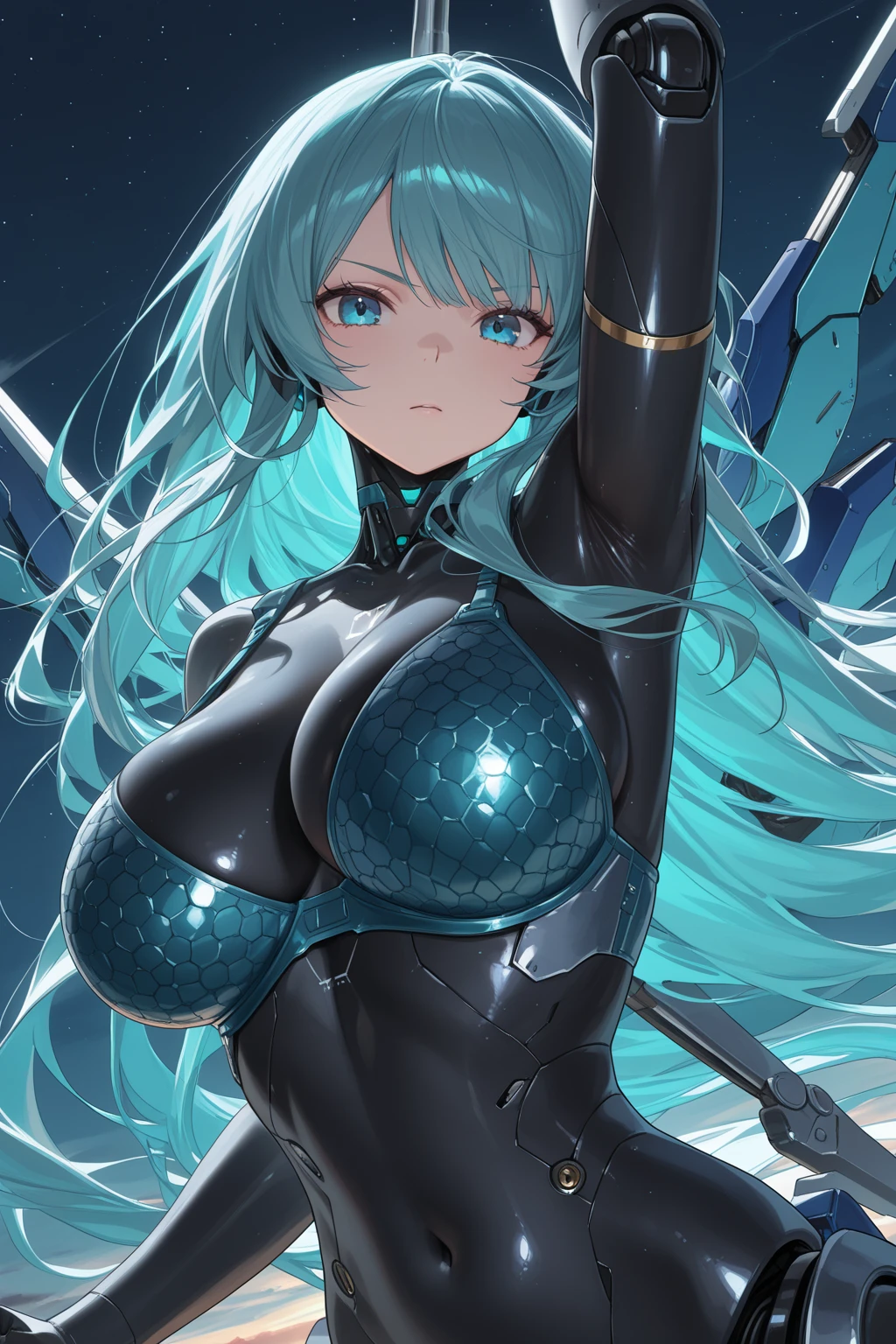 32k, best quality, ultra high res, HDR, UHD, extremely detailed CG, unity 32k wallpaper, happy girl, in the center, looking at camera, approaching perfection, dynamic, (with shades of blue ((forest green 1.5)))), very detailed, digital painting, artステーション, コンセプトart, Smooth, sharp focus, figure, art：Carne Griffith and Vadim Kashin, detailed face, 4k