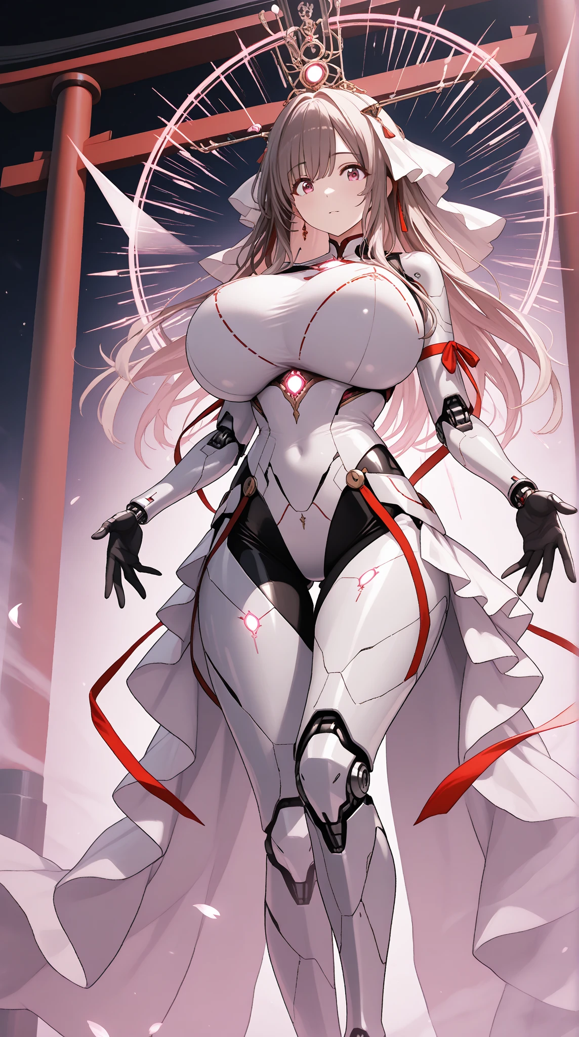 Masterpiece, High quality, High quality of art, best quality, best details, anime lineart, anime style, 1girl,solo,anime, white hair, white fluffy eyelashes, red eyeshadows, black future suit, very big breast, big hips, gray future pants, black eyes with white hearts, blushing, yandere, greedy, in space base