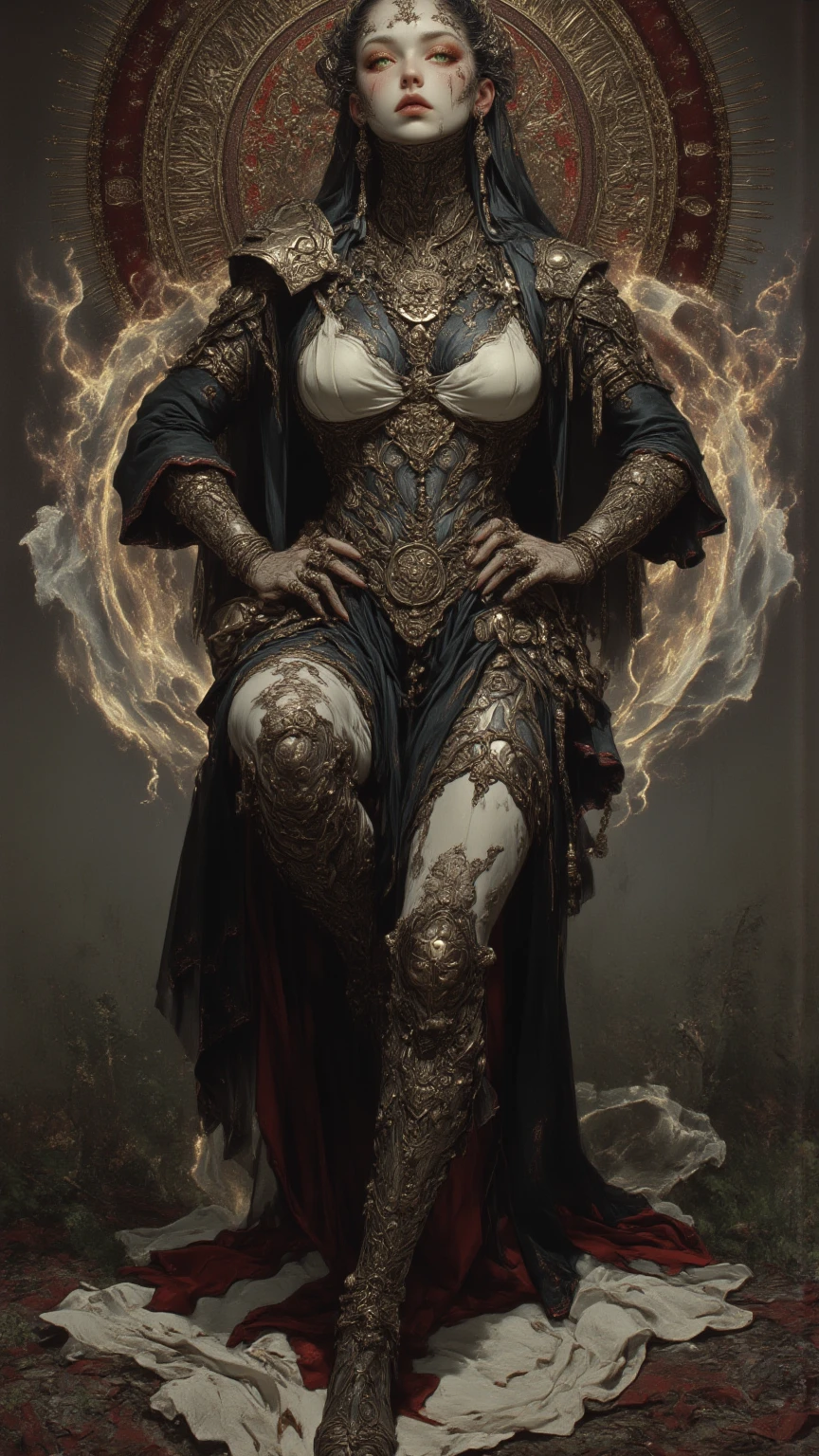 Woman juwel and breast full body