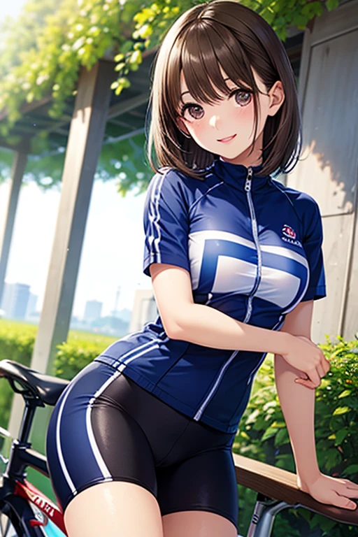 nsfw、masterpiece, Best Quality, great quality, very detailed, Newest, very aesthetic,
Apartment aisle , Outdoors, Dutch angle,
1 girl, cute, brown hair, Pink Lips, sweat, smile,
cycling wear, Cycle Shorts, bicycle,
contrapost,
、、, ,
,,,,
,,
,,
,
、
.
,,,,
.
.
.
.
, ...
.
.
、,
,( masterpiece, best quality, high resolution, ultra high resolution, pixel perfect, depth of field, 4K, RTTX10.0),
、Anegasaki Nene, shiny brown short hair, beautiful brown eyes, smiling face, sparkling pupils, (fine grain), , highly detailed face,, (masterpiece:1.2, best quality), ((only1 girl)), ((cowboy shot))